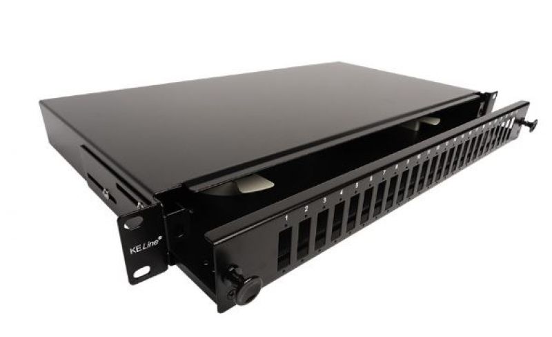 Optikai patch panel 1U SM LC duplex 24 port