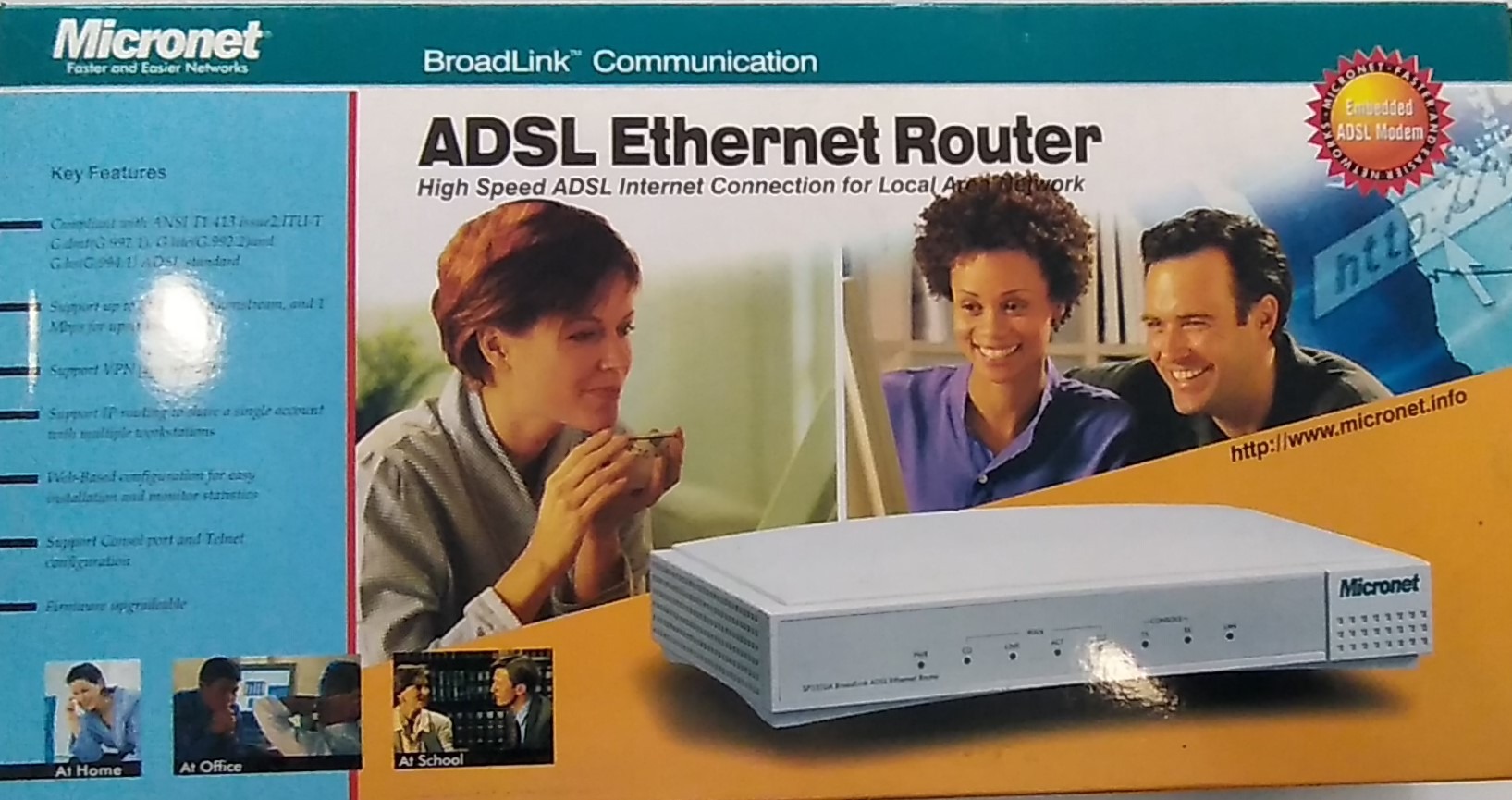 Micronet ADSL Ethernet Router SP3350A