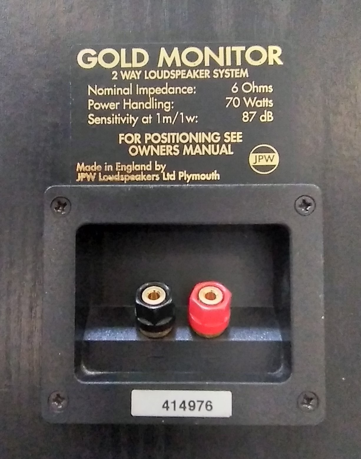 JPW Gold Monitor Hangfal - Image 6