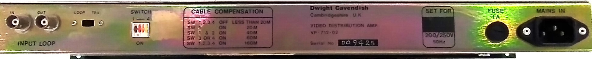 Dwight Cavendish VP712 Video Distribution Amplifier - Image 3