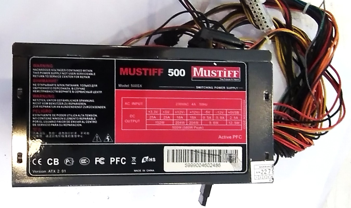 Mustiff 500SX PC Tápegység