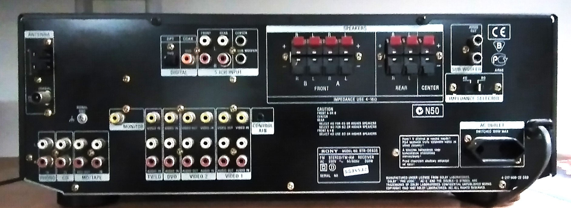 SONY SRT DE635 Integrált 5.1 Rádióerősítő